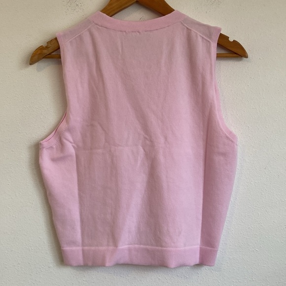 J. Crew Pink Sweater shell in premium ultra-fine cotton blend Womens Medium - Picture 5 of 6